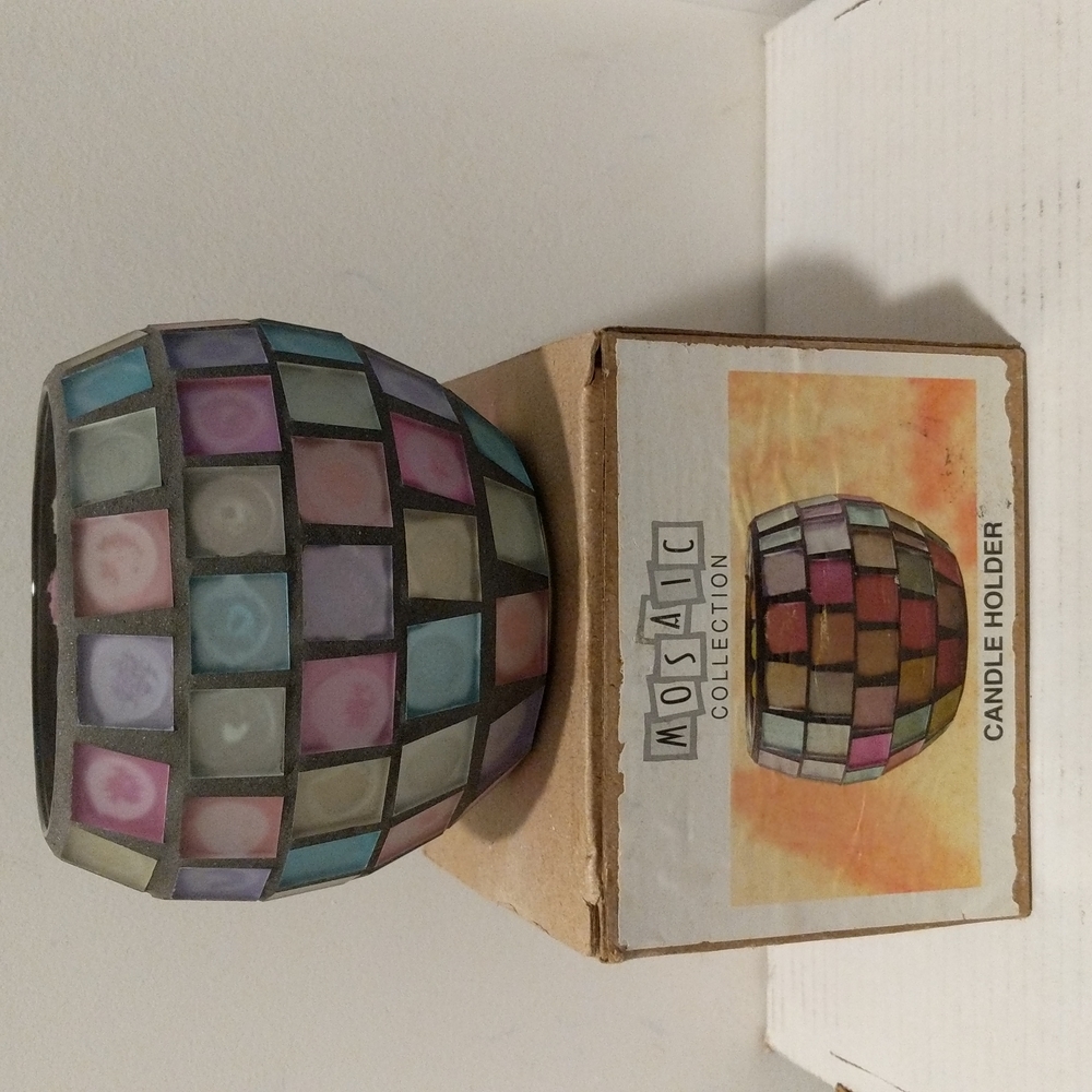 MOSAIC COLLECTION GLASS CANDLE HOLDER 🆕